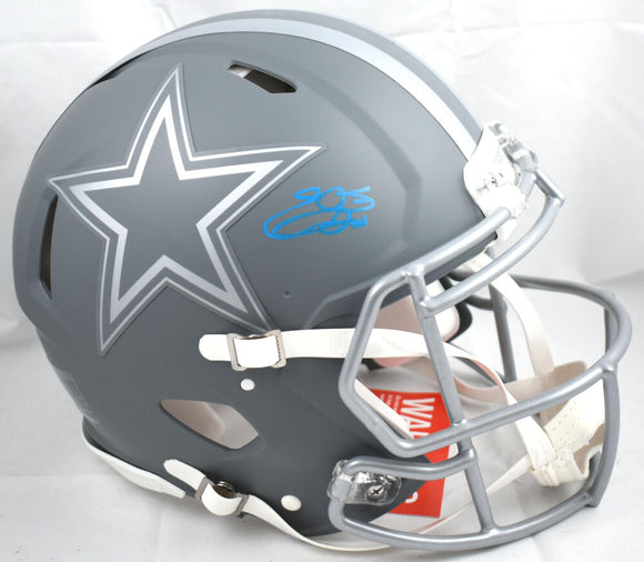 Emmitt Smith Autographed Dallas Cowboys F/S Slate Speed Authentic Helmet - Beckett W Hologram *Blue Image 1