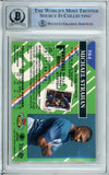 1993 Topps Stadium Club #384A Michael Strahan RC New York Giants BAS Autograph 10  Image 2