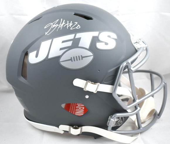 Breece Hall Autographed New York Jets F/S Slate Speed Authentic Helmet- Fanatics *White Image 1