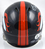 Ed McCaffrey Autographed Denver Broncos Speed Mini Helmet- Beckett W Hologram *White Image 3