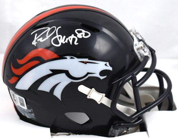 Rod Smith Autographed Denver Broncos Speed Mini Helmet - Beckett W Hologram *White Image 1