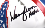 Warren Moon Autographed Houston Oilers 75-80 Speed Mini Helmet w/HOF - Beckett W Hologram *Black Image 2