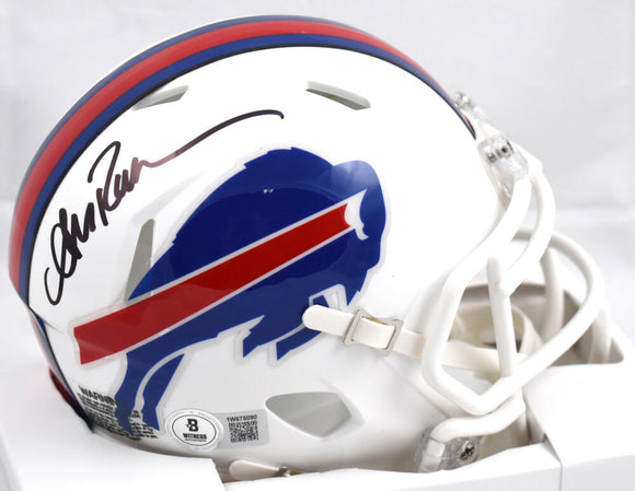 Andre Reed Autographed Buffalo Bills Speed Mini Helmet - Beckett W Hologram *Black Image 1