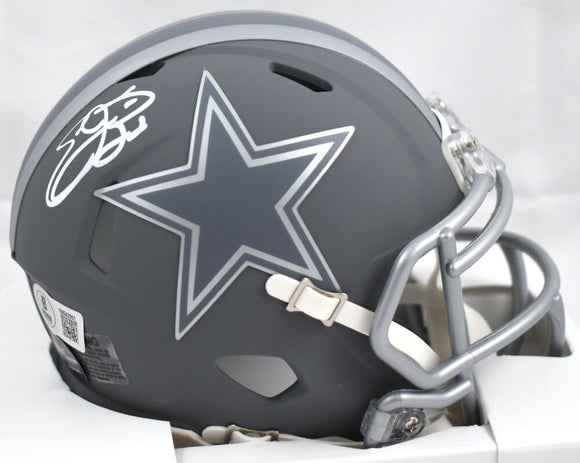 Emmitt Smith Autographed Dallas Cowboys Slate Speed Mini Helmet-Beckett W Hologram *White Image 1