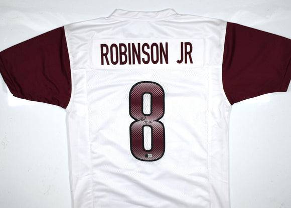 Brian Robinson Jr. Autographed White Pro Style Jersey-Beckett W Hologram *Black Image 1