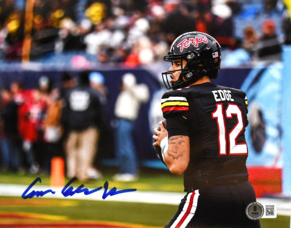 Cameron Edge Autographed Maryland Terps 8x10 Back View Photo-Beckett W Hologram *Blue Image 1
