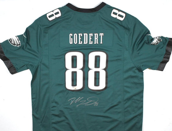 Dallas Goedert Autographed Philadelphia Eagles Green Nike Game Jersey - Fanatics *Silver Image 1