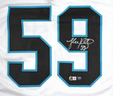 Luke Kuechly Autographed White Pro Style Jersey-Beckett W Hologram *Silver Image 2