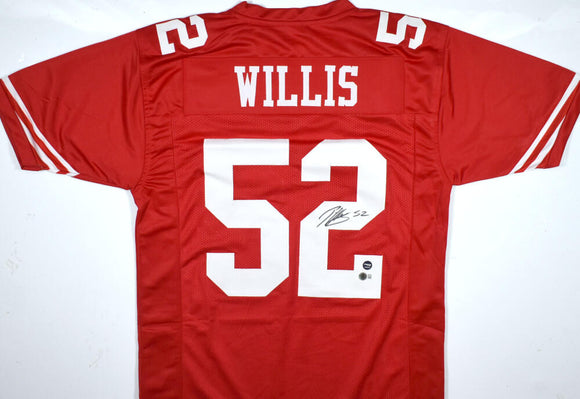 Patrick Willis Autographed Red Pro Style Jersey-Beckett W Hologram *Black *2 Image 1