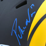 Matthew Stafford Puka Nacua Autographed Los Angeles Rams Eclipse Speed Mini Helmet- BAS Fanatics *Blue Image 2