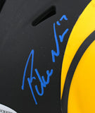 Matthew Stafford Puka Nacua Cooper Kupp Autographed Los Angeles Rams Eclipse Speed Mini Helmet- BAS Fanatics *Blue Image 3