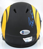 Matthew Stafford Puka Nacua Cooper Kupp Autographed Los Angeles Rams Eclipse Speed Mini Helmet- BAS Fanatics *Blue Image 4