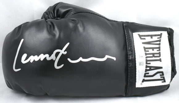 Lennox Lewis Autographed Black Everlast Boxing Glove *Left - Beckett W Hologram *Silver Image 1