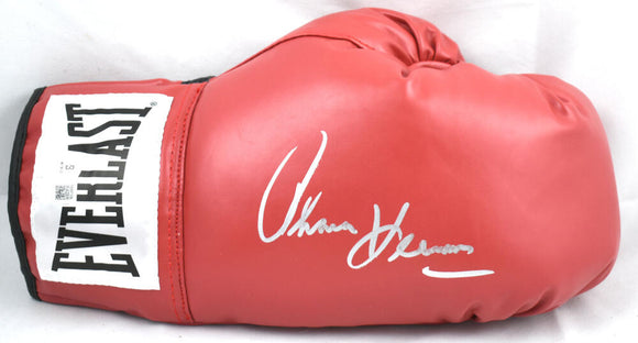 Tommy Hearns Autographed Red Everlast Boxing Glove *Right - Beckett W Hologram *Silver Image 1