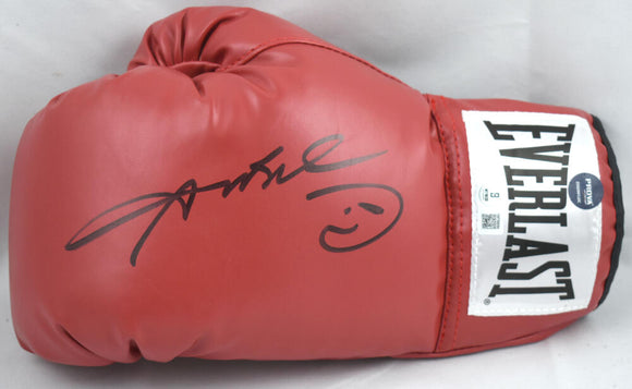 Sugar Ray Leonard Autographed Red Everlast Boxing Glove *Left - Beckett W Hologram *Black Image 1
