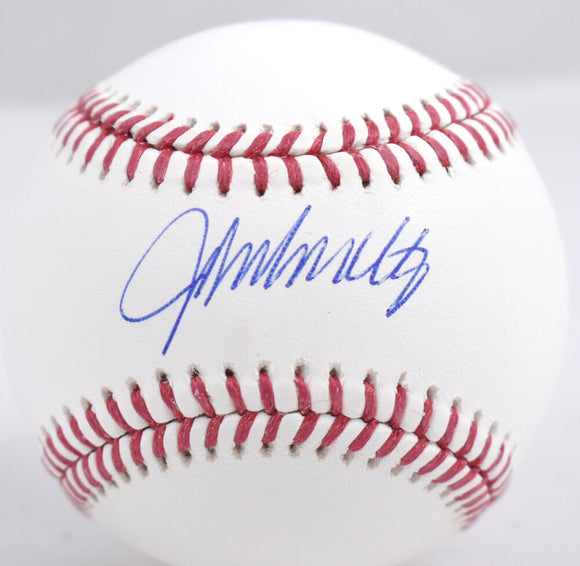 John Smoltz Autographed Rawlings OML Baseball - Beckett W Hologram *Blue Image 1