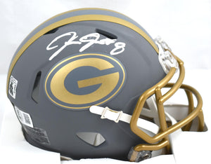 Josh Jacobs Autographed Green Bay Packers Slate Speed Mini Helmet-Beckett W Hologram *White Image 1