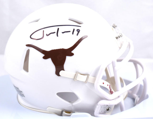 Justin Tucker Autographed Texas Longhorns Speed Mini Helmet - Beckett W Hologram *Black Image 1