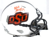 Ollie Gordon II Autographed Oklahoma State White Speed Mini Helmet-Beckett W Hologram *Orange Image 1