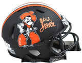 Ollie Gordon II Autographed Oklahoma State Pistol Pete Speed Mini Helmet-Beckett W Hologram *Orange Image 1