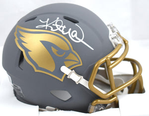 Kurt Warner Autographed Arizona Cardinals Slate Speed Mini Helmet-Beckett W Hologram *White Image 1