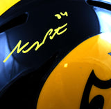 Sam LaPorta Autographed Iowa Hawkeyes F/S Speed Helmet- Beckett W Hologram *Yellow Image 2