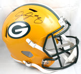 Josh Jacobs Autographed Green Bay Packers F/S Speed Helmet #8- Beckett W Hologram *Black Image 1