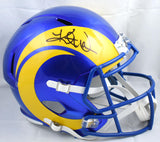 Kurt Warner Autographed Rams F/S Current Speed Helmet-Beckett W Hologram *Black Image 1