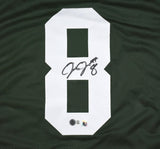 Josh Jacobs Autographed Green Pro Style Jersey-Beckett W Hologram *Black  Image 2