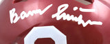 Barry Switzer Autographed Oklahoma Sooners Riddell Speed Mini Helmet- Beckett W Hologram *White Image 2