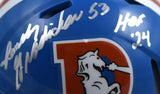 Randy Gradishar Autographed Denver Broncos 75-96 Speed Mini Helmet w/HOF - Beckett W Hologram *Silver Image 2