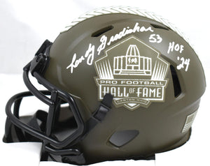 Randy Gradishar Autographed Denver Broncos Salute to Service Speed Mini Helmet w/HOF - Beckett W Hologram *White Image 1