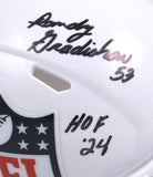 Randy Gradishar Autographed NFL Shield Speed Mini Helmet w/HOF - Beckett W Hologram *Black Image 2