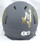 Randy Gradishar Autographed NFL Shield Slate Speed Mini Helmet w/HOF - Beckett W Hologram *Gold Image 4