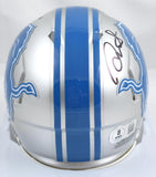 David Montgomery Autographed Detroit Lions Speed Mini Helmet-Beckett W Hologram *Black Image 3