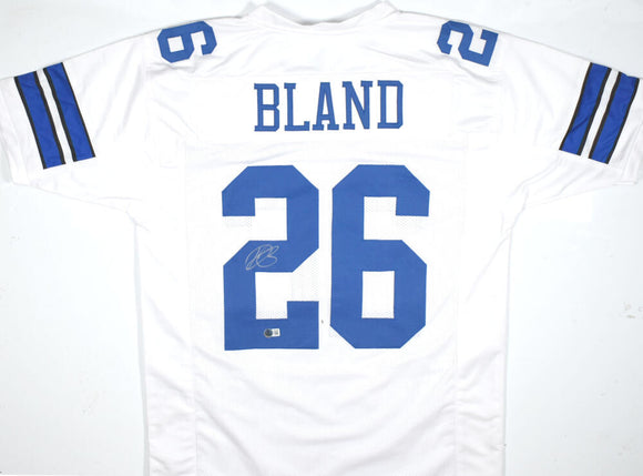 DaRon Bland Autographed White Pro Style Jersey-Beckett W Hologram *Silver Image 1
