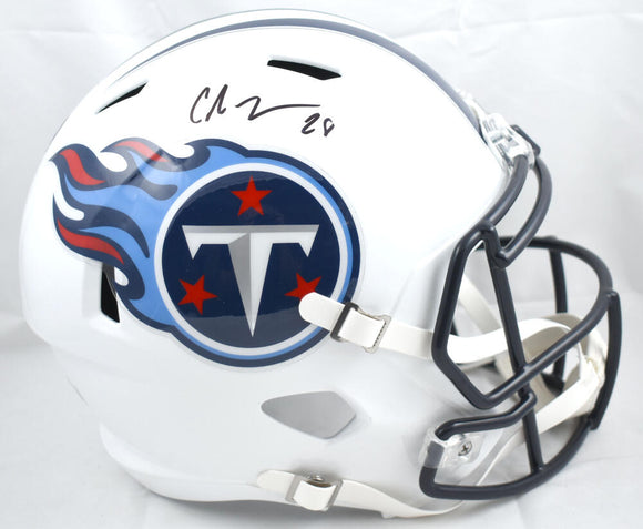 Chris Johnson Autographed Tennessee Titans F/S 99-17 Speed Helmet - Beckett W Hologram *Black Image 1