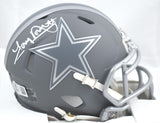 Tony Dorsett Autographed Dallas Cowboys Slate Speed Mini Helmet-Beckett W Hologram *White Image 1