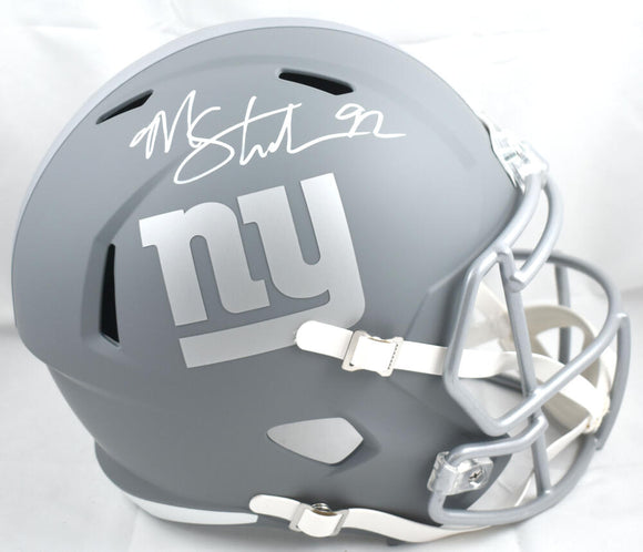 Michael Strahan Autographed New York Giants F/S Slate Speed Helmet-Beckett W Hologram *White Image 1