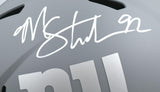 Michael Strahan Autographed New York Giants F/S Slate Speed Helmet-Beckett W Hologram *White Image 2