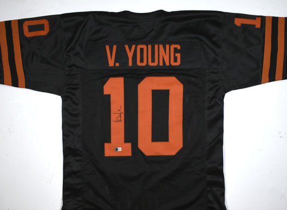 Vince Young Autographed College Black Style Jersey - Beckett W Hologram *Black Image 1