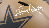 Tony Dorsett Autographed Dallas Cowboys F/S Salute to Service Speed Helmet - Beckett W Hologram *White Image 2