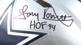 Tony Dorsett Autographed Dallas Cowboys F/S Speed Authentic Helmet w/HOF-Beckett W Hologram *Black Image 2