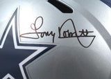 Tony Dorsett Autographed Dallas Cowboys F/S Speed Helmet- Beckett W Hologram *Front *Black Image 2