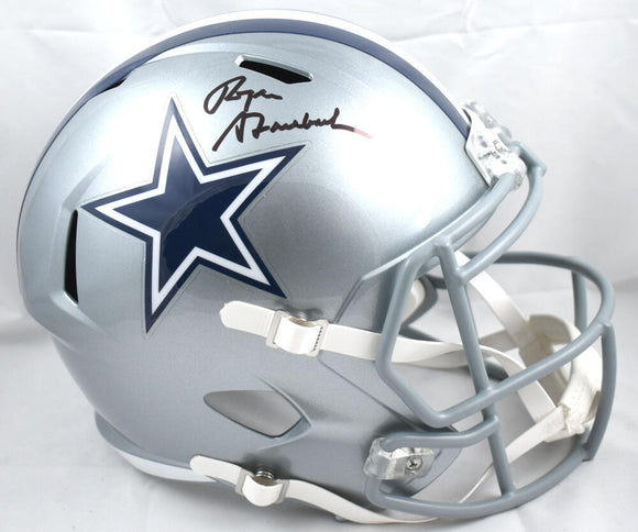 Roger Staubach Autographed Dallas Cowboys F/S Speed Helmet - Beckett W Hologram *Black Image 1