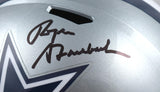 Roger Staubach Autographed Dallas Cowboys F/S Speed Helmet - Beckett W Hologram *Black Image 2
