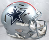 Roger Staubach Autographed Dallas Cowboys F/S 1976 Speed Authentic Helmet w/HOF - Beckett W Hologram *Black  Image 1
