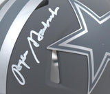 Roger Staubach Autographed Dallas Cowboys Slate Speed Mini Helmet-Beckett W Hologram *White Image 2