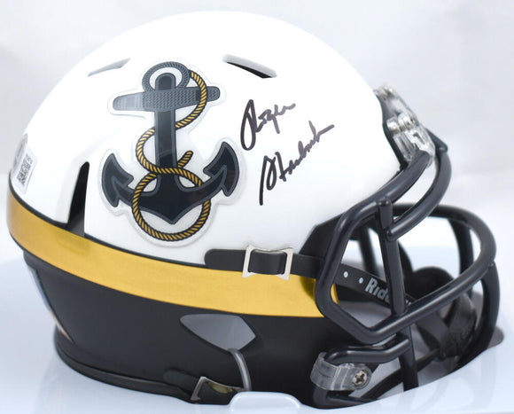 Roger Staubach Autographed Navy Midshipmen Speed Mini Helmet - Beckett W Hologram *Black Image 1