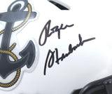 Roger Staubach Autographed Navy Midshipmen Speed Mini Helmet - Beckett W Hologram *Black Image 2
